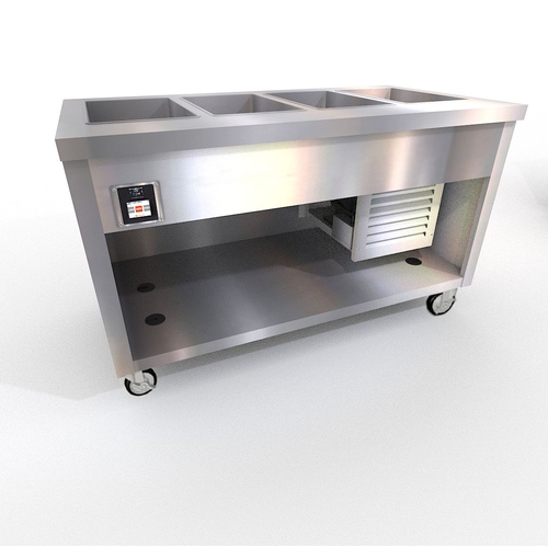 Duke Manufacturing TFCP-60SS-N7 Thurmaduke 60" (4) Pan Mobile Flush Mount Cold Pan Unit 