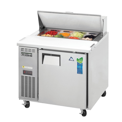 Everest Refrigeration EPR1-24 36" Wide 8 Pan One Section Sandwich Prep Table