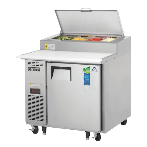Everest Refrigeration EPPR1 36" Wide 4 Pan One Section Refrigerated Pizza Prep Table