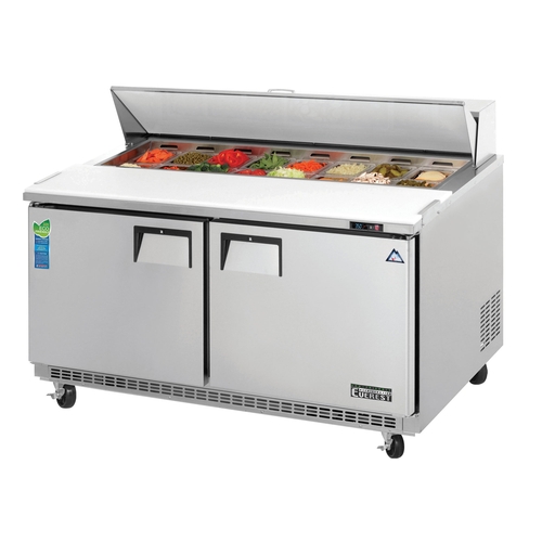 Everest Refrigeration EPBNWR2 59" Wide 16 Pan Two Section Sandwich Prep Table