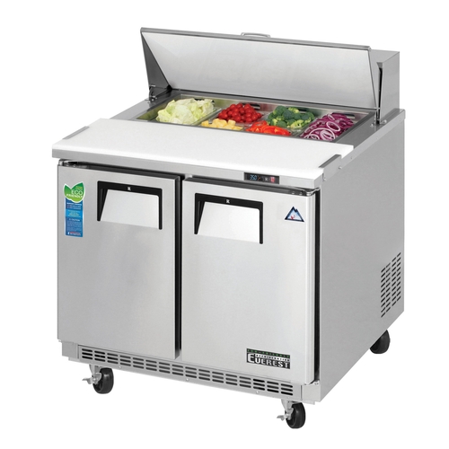 Everest Refrigeration EPBNSR2 36" Wide 8 Pan One Section Sandwich Prep Table