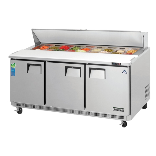 Everest Refrigeration EPBNR3 71" Wide 18 Pan Three Section Sandwich Prep Table