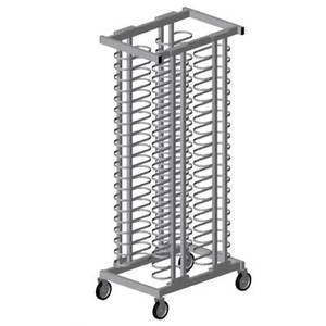 Prairie View Industries PZ2516DB Mobile Aluminum 48 Pan Pizza Double Rack 16" Pans