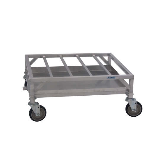 Channel Manufacturing SPCD-A 23" x 28" Aluminum Poultry Crate Dolly w/ Drip Pan