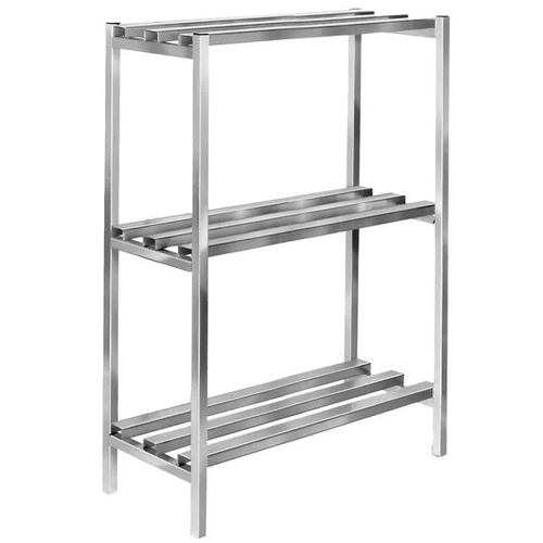 Channel Manufacturing DR2472-3 72"x 24" Welded Aluminum Dunnage Shelving Unit w/ 26"Spacing