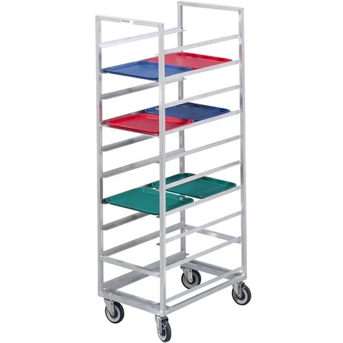 Channel Manufacturing 445A 23" x 30" x 70" Aluminum Cafeteria Tray Rack w/ 3" Spacing
