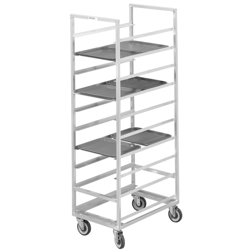 Channel Manufacturing 445A6 23" x 30" x 64" Aluminum Cafeteria Tray Rack w/ 3" Spacing