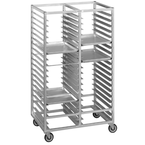 Channel Manufacturing 466A 45" x 30" x 70" Aluminum Double Tray Rack w/ 4" Spacing