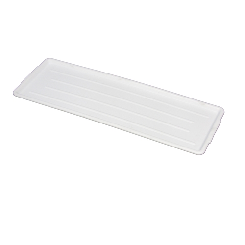Channel Manufacturing P1030-W 10.5" x 30" White Plastic Bakery Display Tray - 1 Doz
