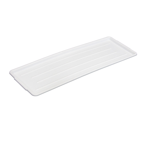 Channel Manufacturing P1230-W 12.5" x 30" White Plastic Bakery Display Tray - 1 Doz