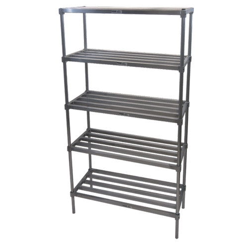 Channel Manufacturing TA2042-5-KIT 42"x 20" x 72" Aluminum Adjustable Tubular Shelving Kit