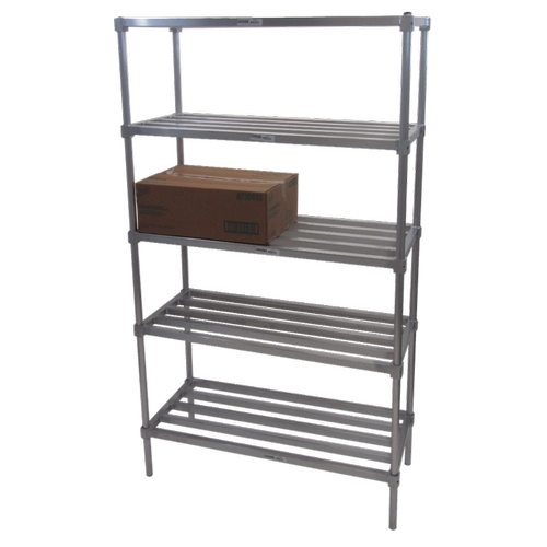 Channel Manufacturing TA2448-5-KIT 48"x 24" x 72" Aluminum Adjustable Tubular Shelving Kit
