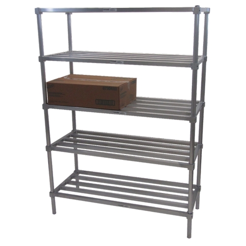 Channel Manufacturing TA2460-4-KIT 60"x 24" x 2" Aluminum Adjustable Tubular Shelving Kit
