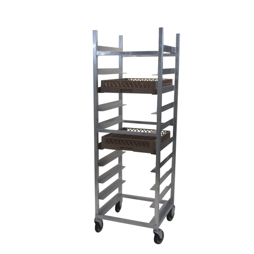 Channel Manufacturing GRR-6 24" x 22" Aluminum Glass Rack Cart w/ 6" Spacing