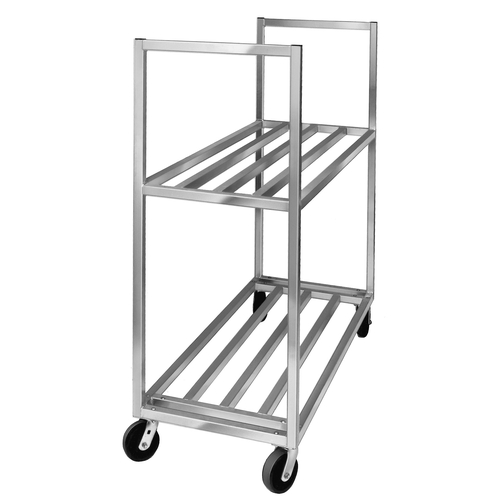 Channel Manufacturing BBT-2 60" x 27" Aluminum Two-Shelf Utility Cart w/ 34" Spacing