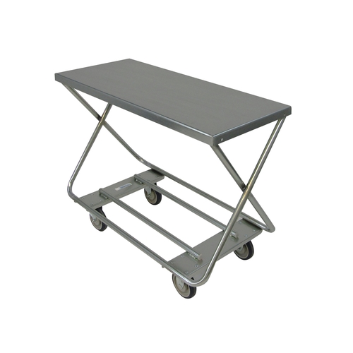 Channel Manufacturing STKG100 17" X 40" Chrome Two-Shelf Stocking Truck w/ Galvanized Deck