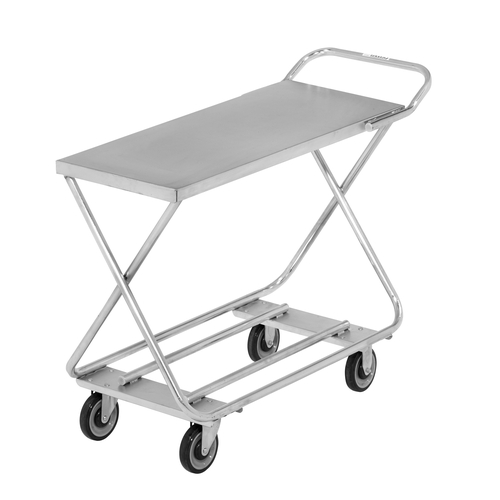Channel Manufacturing STKG100H 19" X 46" Chrome Two-Shelf Stocking Truck w/ Galvized Deck