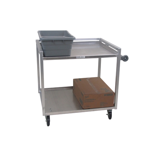 Channel Manufacturing TDC2937A-2 37" x 29" Heavy-Duty Aluminum Two-Shelf Utility Cart