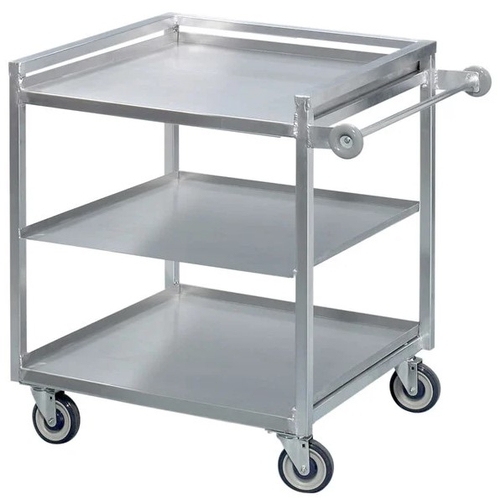 Channel Manufacturing TDC2937A-3 37" x 29" Heavy-Duty Aluminum Three-Shelf Utility Cart