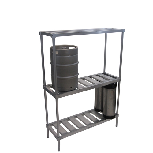 Channel Manufacturing KAR42 42" x 17" x 68" Aluminum Adjustable Keg Storage