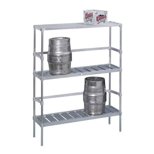 Channel Manufacturing KAR60 60" x 17" x 68" Aluminum Adjustable Keg Storage