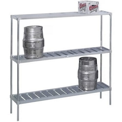 Channel Manufacturing KAR80 80" x 17" x 68" Aluminum Adjustable Keg Storage