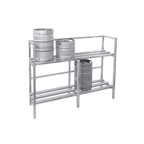 Channel Manufacturing KSR72-DD 71.5" x 20" Welded Aluminum Double Deep Keg Storage Rack