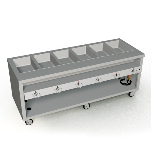 Duke Manufacturing TEHF-88PG Thurmaduke Electric (6) Sealed Well Mobile Steam Table