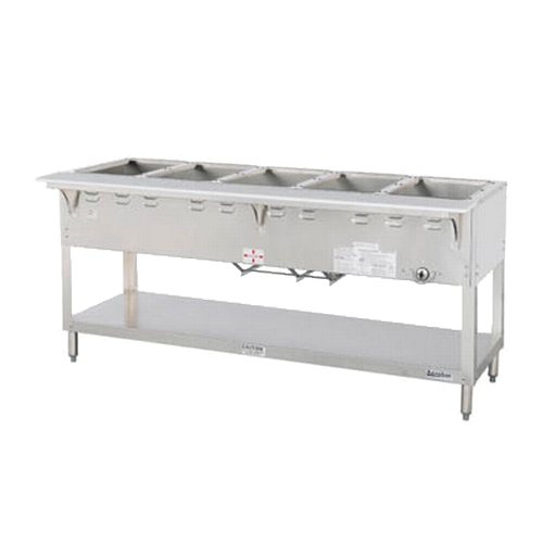 Duke Manufacturing WB305 Aerohot (5) Pan Gas Wet Steam Table with Carving Board