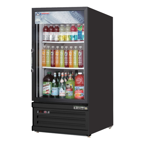 Everest Refrigeration EMGR8B 24" Wide One Section Glass Door Merchandiser Cooler