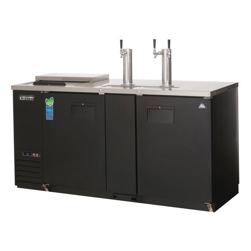 Everest Refrigeration EBD3-CT 68" Wide Two Section Club Top Direct Draw Keg Cooler