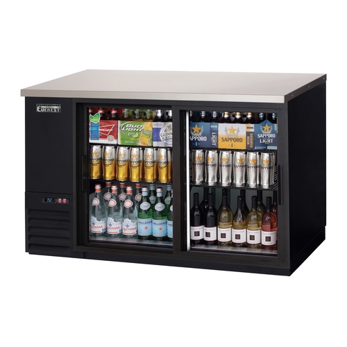 Everest Refrigeration EBB59G-SD 57.75" Wide Two Section Glass Door Back Bar Refrigerator