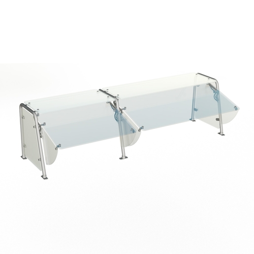 Duke Manufacturing TS462-88 87-1/2" Full/Self Service Contemporary Food Shield w/ Shelf