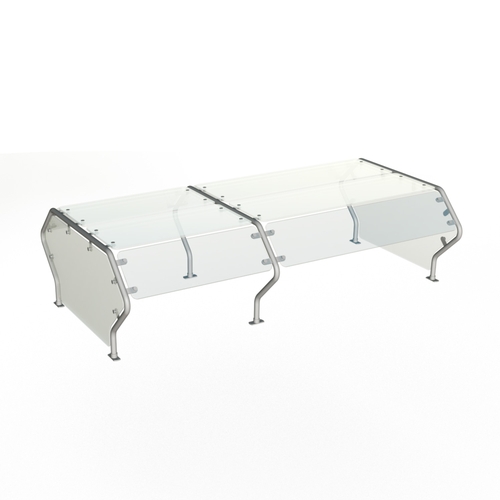 Duke Manufacturing TS482DS-88 87-1/2" Single Shelf Self-Service Double Sided Food Shield