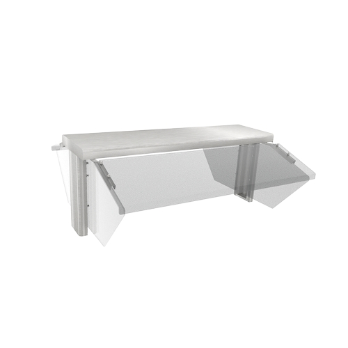 Duke Manufacturing TS530-60 Thurmaduke 60" (2) Sided Buffet Style Designer Sneeze Guard