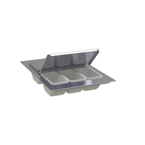 Glastender CCD6-12 Stainless Steel Ice Chilled 6 Compartmet Condiment Dispenser