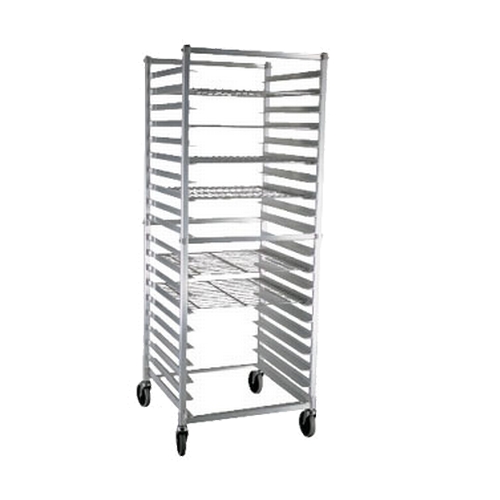 New Age NS947KD Full Height 20 Pan Mobile Aluminum Donut Screen Rack