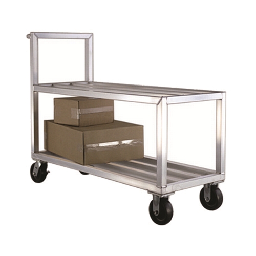 New Age NS557 60" Mobile 2 Tier All Welded Aluminum Flat Shelf Hand Truck
