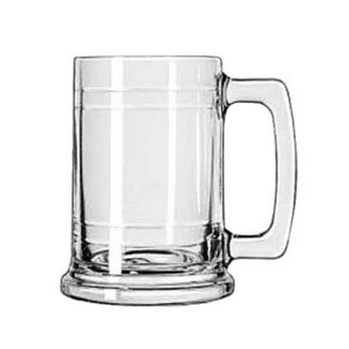 Libbey 5027 Maritime 15 oz Clear Glass Beer Mug w/ Handle - 1 Doz