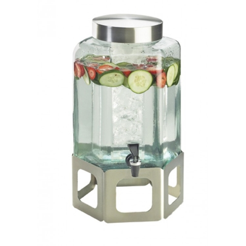 Cal-Mil 1111-55 10.75" x 11.5" Glass Body 2 Gallon Beverage Dispenser
