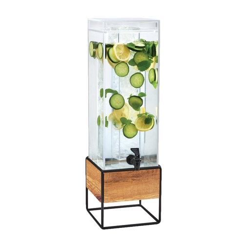 Cal-Mil 3561-3-99 Madera 8" x 8" x 25.5"H Clear 3 Gallon Beverage Dispenser