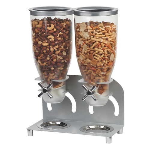 Cal-Mil 3510-2-39 12.25" x 6" x 17.75"H Chrome Cereal Dispenser