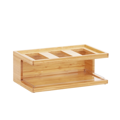 Cal-Mil 3823-60 Bamboo 17.25" x 9.5" x 23.5"H 3 Sections Cereal Dispenser