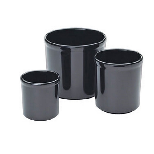 Cal-Mil 1950-32-13 5" Dia. x 5.5"H Black Melamine 32 oz. Salad Crock