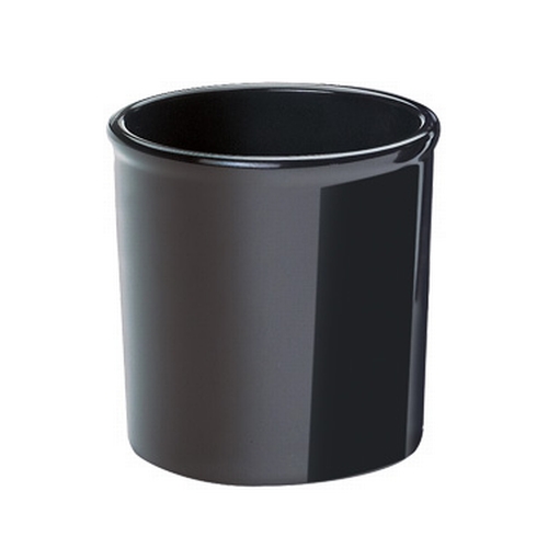 Cal-Mil 1950-64-13 6.75" Dia. x 6.25"H Black Melamine 64 oz. Salad Crock