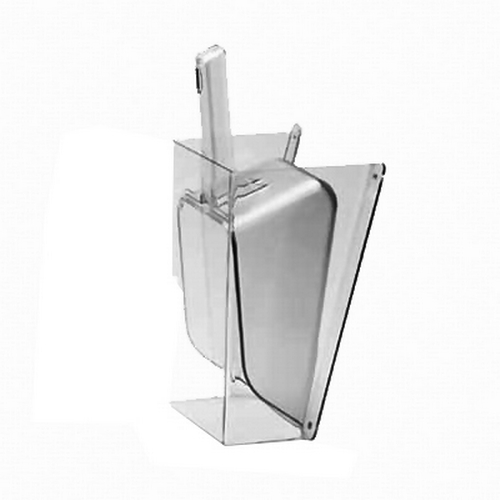 Cal-Mil 1031-64 Econo 5" x 8.5" Clear Plastic Wall-Mounted Scoop Guard