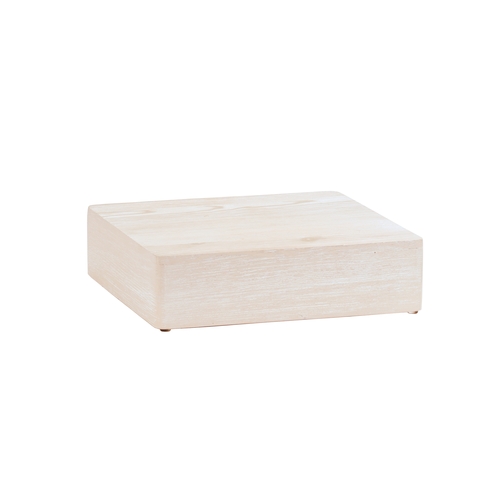 Cal-Mil 22420-3-113 Newport 12" x 12" x 3"H White-Washed Pine Wood Display Riser