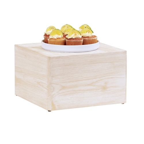 Cal-Mil 22420-6-113 Newport 12" x 12" x 6"H White-Washed Pine Wood Display Riser