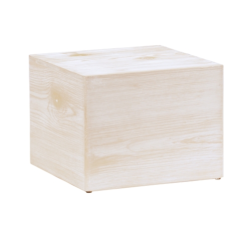 Cal-Mil 22420-9-113 Newport 12" x 12" x 9"H White-Washed Pine Wood Display Riser