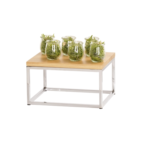 Cal-Mil 23801-1012-49 10" x 12" x 6.75"H Chrome Finish Open Frame Display Riser